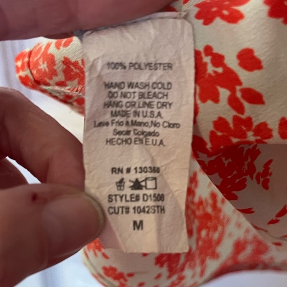 miami Cami Dress Coral Cream Spaghetti Straps Feminine Summer Sundress USA - Picture 6 of 6